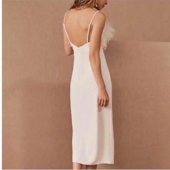 Elliatt Harley Dress in Ivory NWT Marabou Feather Detailing - Picture 11 of 11